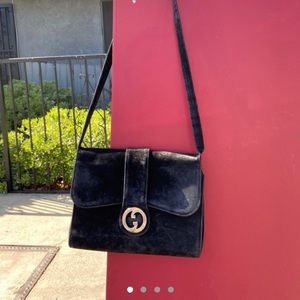 Vintage suede Gucci bag (faux)